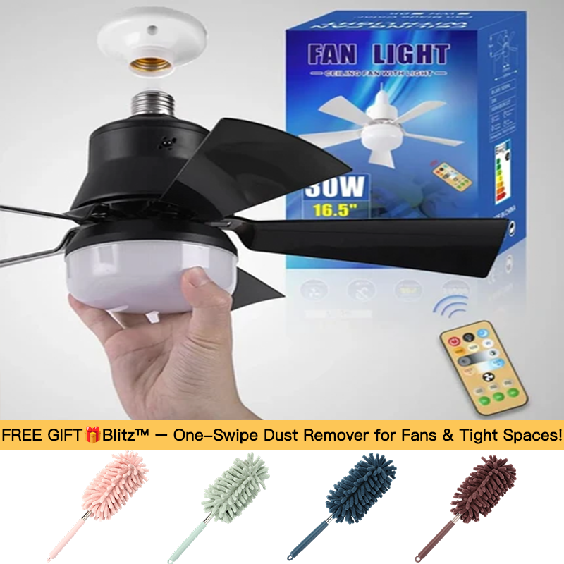 🏆LAST DAY SALE ONLY£16.99 with Socket!!🎁🔥SmartBreez™ PRO 40W LED Ceiling Fan Light – 20.5” Ultra-Quiet with Remote 🎯 | E27 + FREE B22 Adapter 🔌 | For Bedroom 😴, Kitchen 👩🍳 & Garage 🛠️ – UK Ready! 🇬🇧