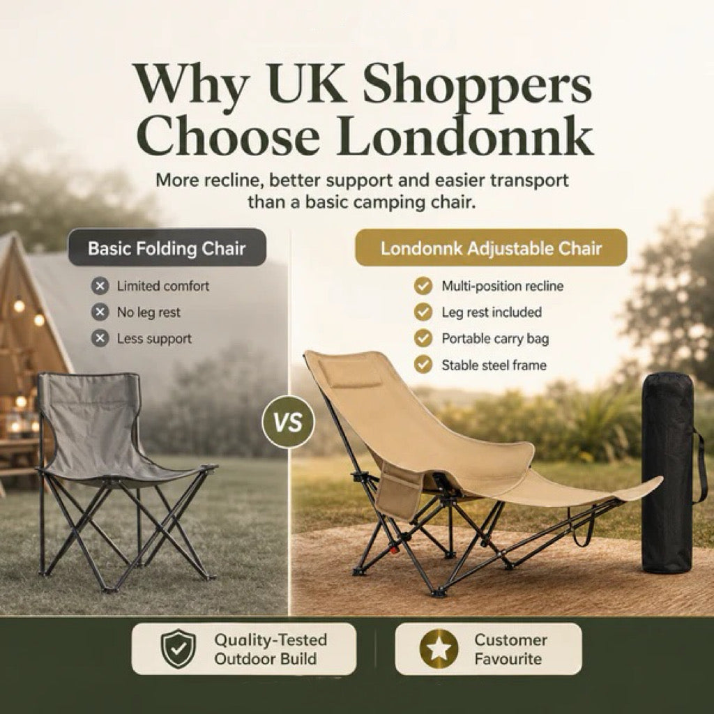 πͺ Portable Adjustable Folding Outdoor Chair β Lightweight, Sturdy & Versatile β Ideal for the Garden, Camping, the Beach, or the Patio β Easy to Carry and Set Up ποΈβ¨