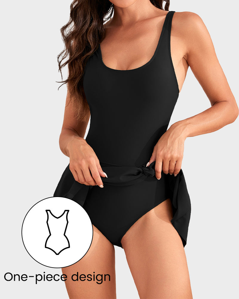 🩱Summer Hot Sale 50% OFF💃Women's One Piece Tummy Control Tie Knot Swimsuit