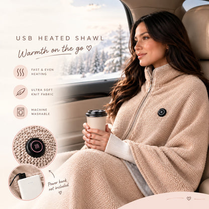 🖤Black Friday - 50% OFF!!💥Stay Warm All Winter — Portable Electric Heated Blanket Shawl