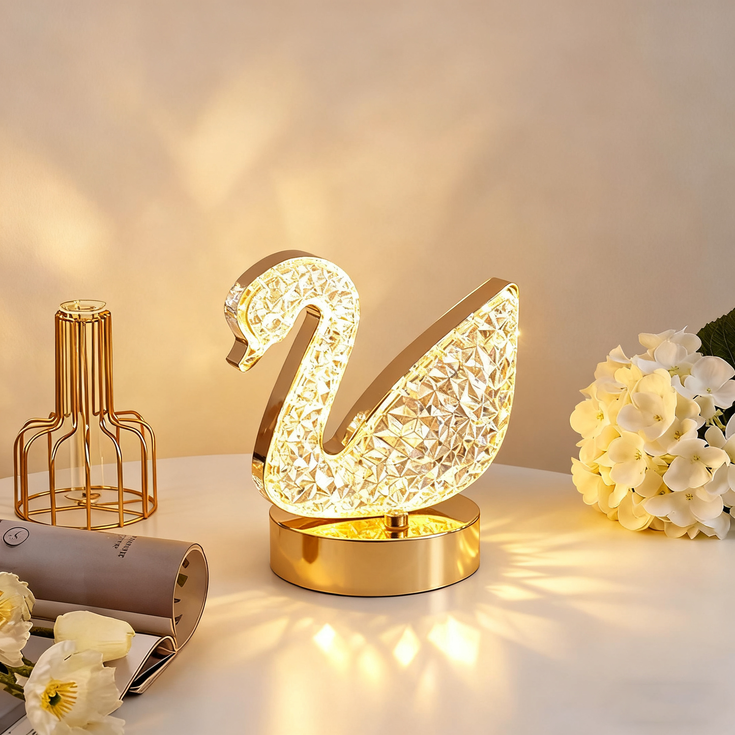 🎅Christmas Sale 50% OFF!!🎄50K+ SOLD! 🎁✨Rechargeable Luxury Crystal LED Night Light Lamp