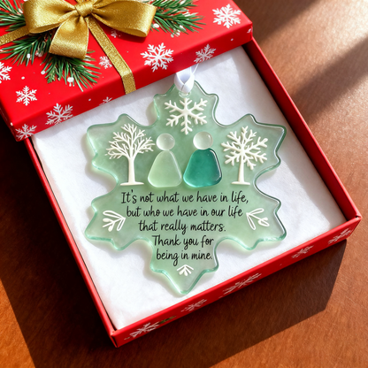 🌊Snowflake-Shaped Sea Glass Friendship Decor❄✨ Shaped by Nature & Crafted by Hand!