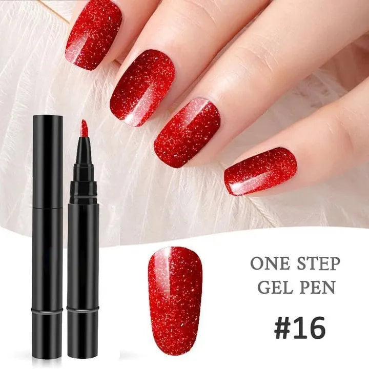 (💝HOT SALE - 49% OFF) One Step Nail Gel Pen✅Eco-friendly & Tasteless