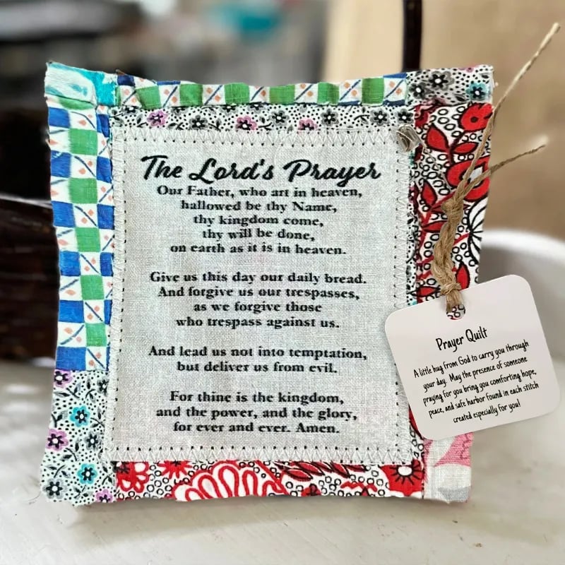 🔥Christmas Sale✝️Best Encouraged And Blessed Gift-Prayer Quilt with cross inside