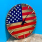 Rustic USA Simulated Military Clock Wall Art