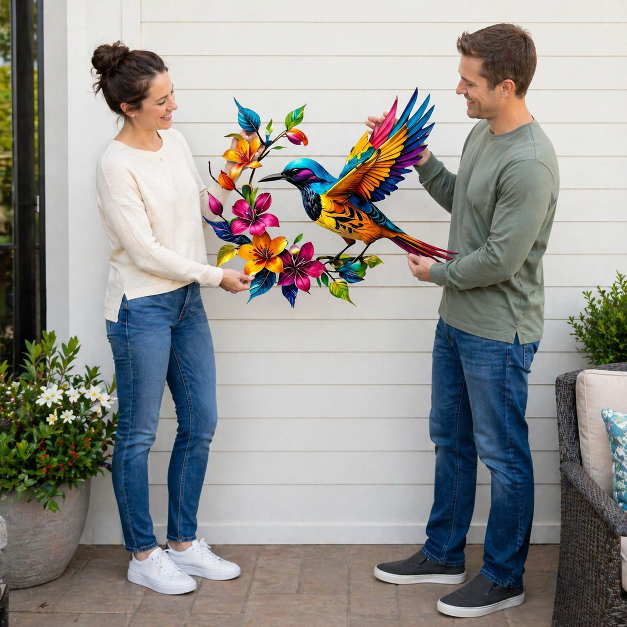 🐦Hummingbird Bloom Metal Wall Art