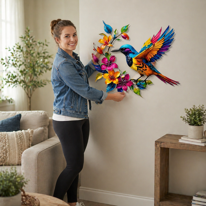 🐦Hummingbird Bloom Metal Wall Art