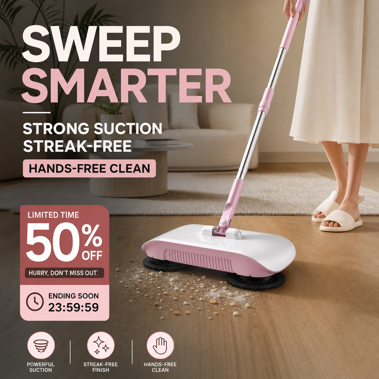 🤖🧹SMART ROBOT VACUUM CLEANER MOP & BROOM