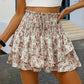 Lightweight Slimming Floral Ruffle Tiered Skirt