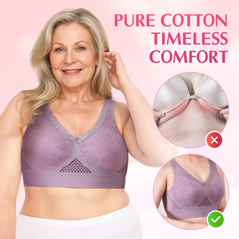 💜Last Day-Buy 1 Get 1 Free!🎁Pure Cotton Buttonless Comfy Lifting Bra✨