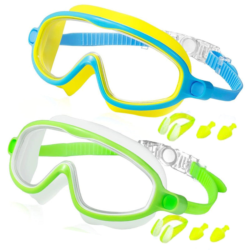 🔥LIMITED SALE 50% OFF!!🏆#1 Bestselling🏊‍♀️HD children's large frame waterproof and anti-fog swimming goggles