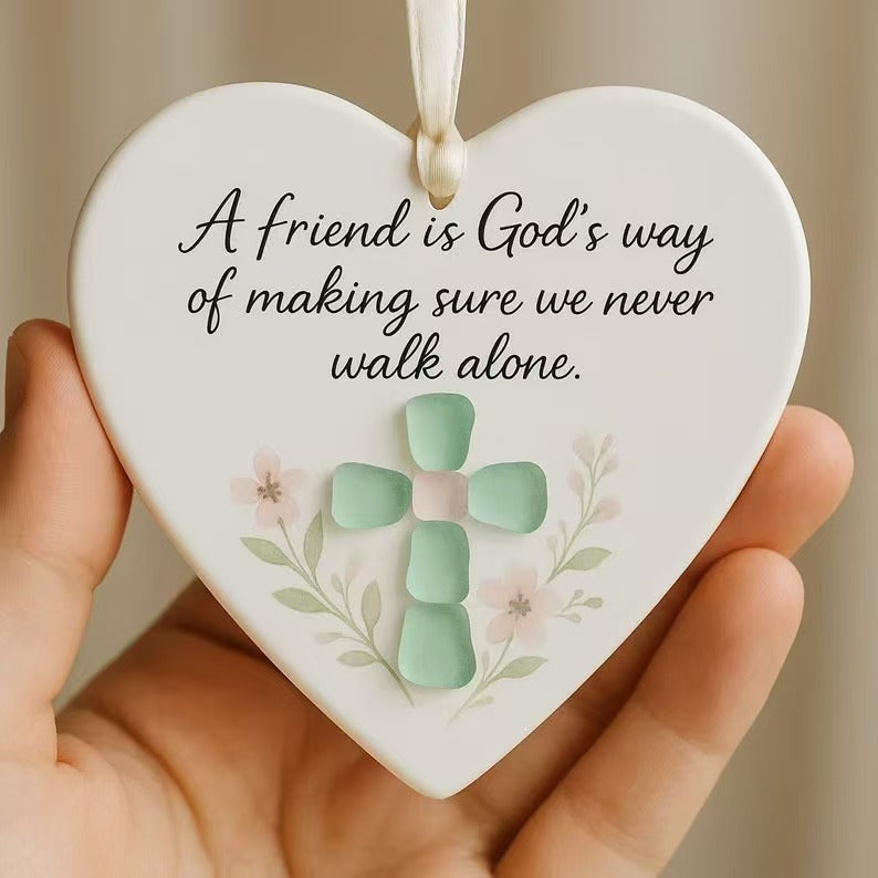 🔥Christmas Sale 70% OFF!⏰Heart-Shaped Sea Glass Friendship Decor🌊✨ Shaped by Nature & Crafted by Hand💝