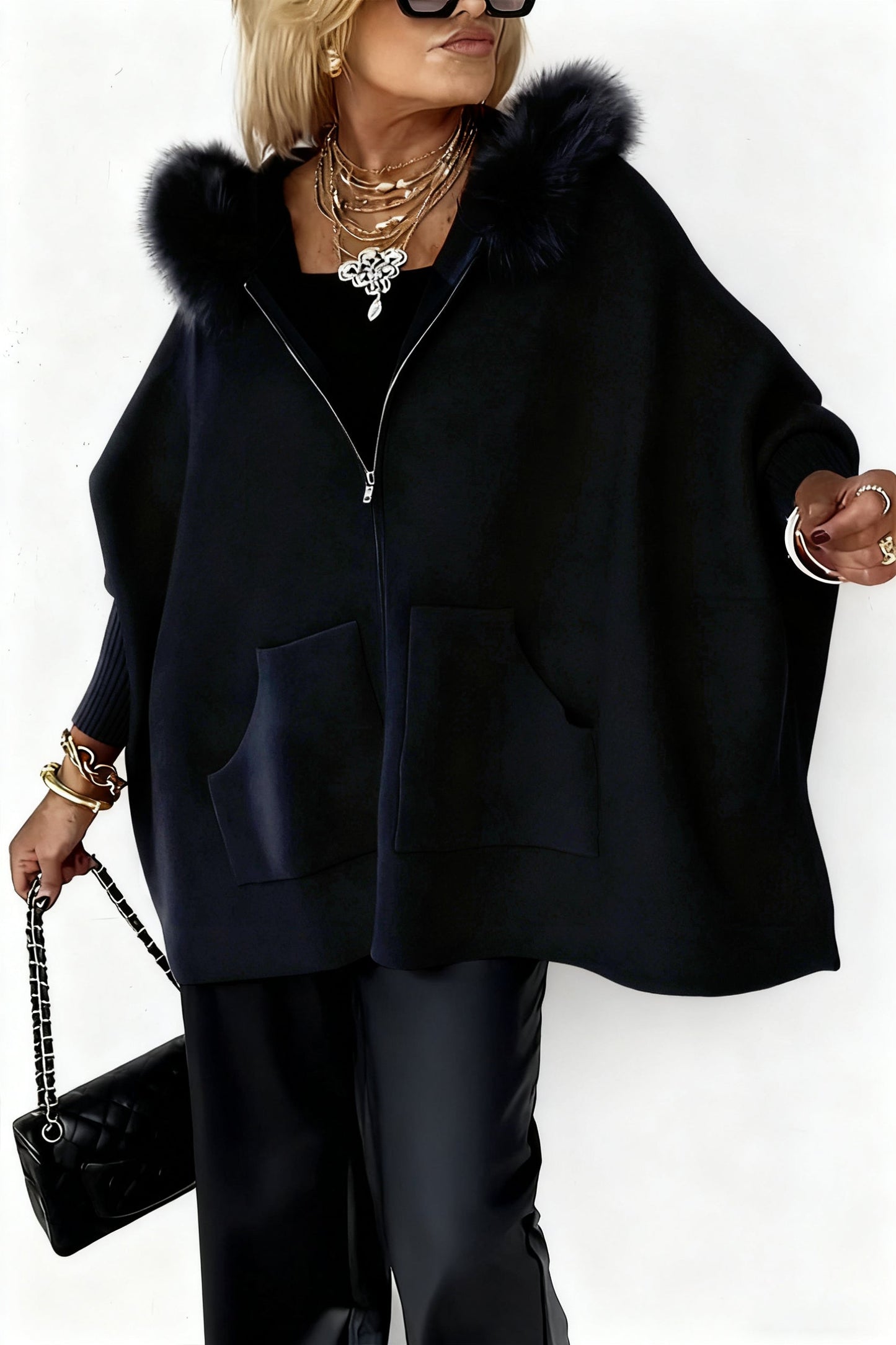 🎄 Hot Christmas sale 70% OFF & free shipping🧥Women's Fur Collar Solid Color Casual Jacket