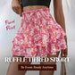 Lightweight Slimming Floral Ruffle Tiered Skirt