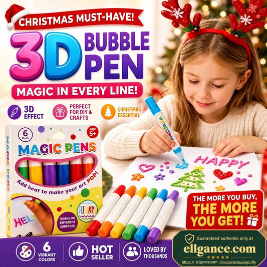 💥LAST DAY BUY 1 GET 1 FREE!!🎁🔮Magic Pen – Draw 3D with one stroke!🎄DIY Bubble Magic Drawing Pens 9