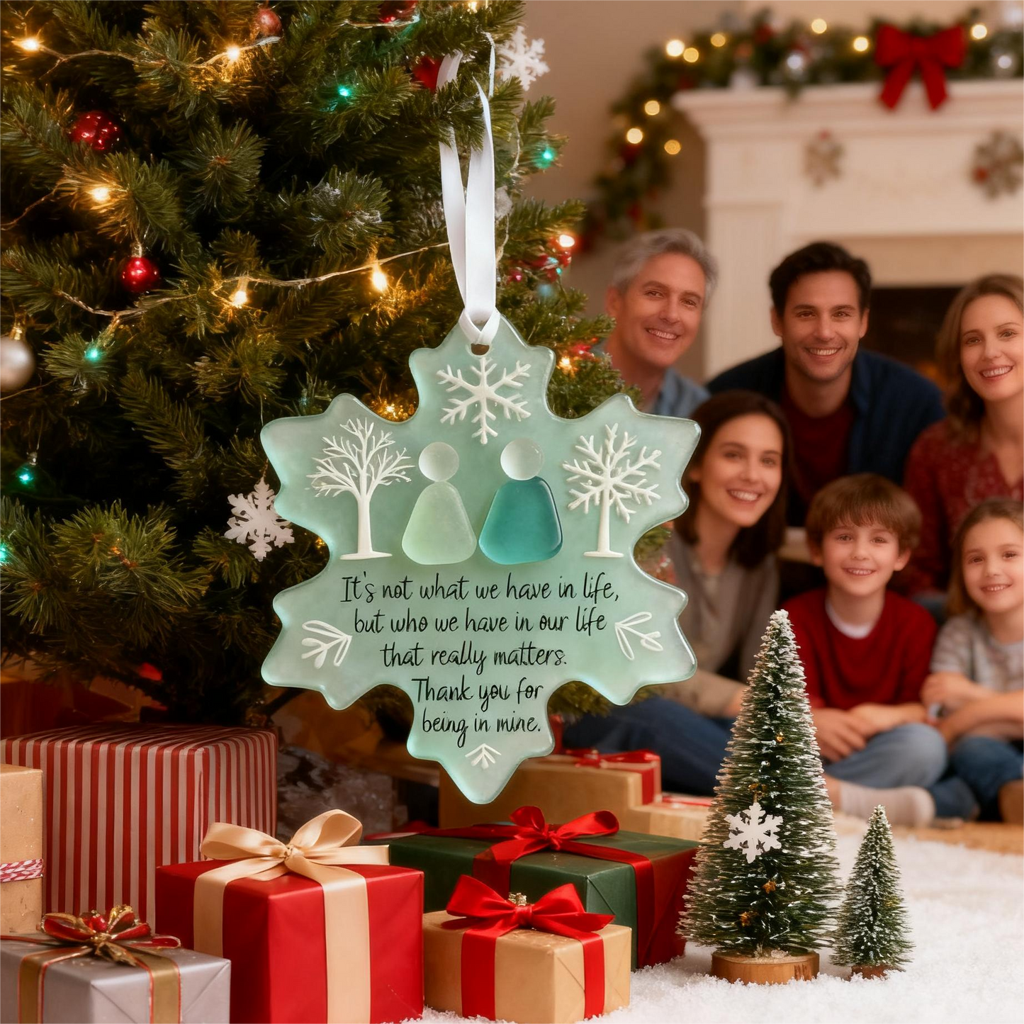 🌊Snowflake-Shaped Sea Glass Friendship Decor❄✨ Shaped by Nature & Crafted by Hand!
