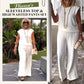Hot sale 65%OFF🔥Women's Crew Neck Sleeveless Top and Pants Set