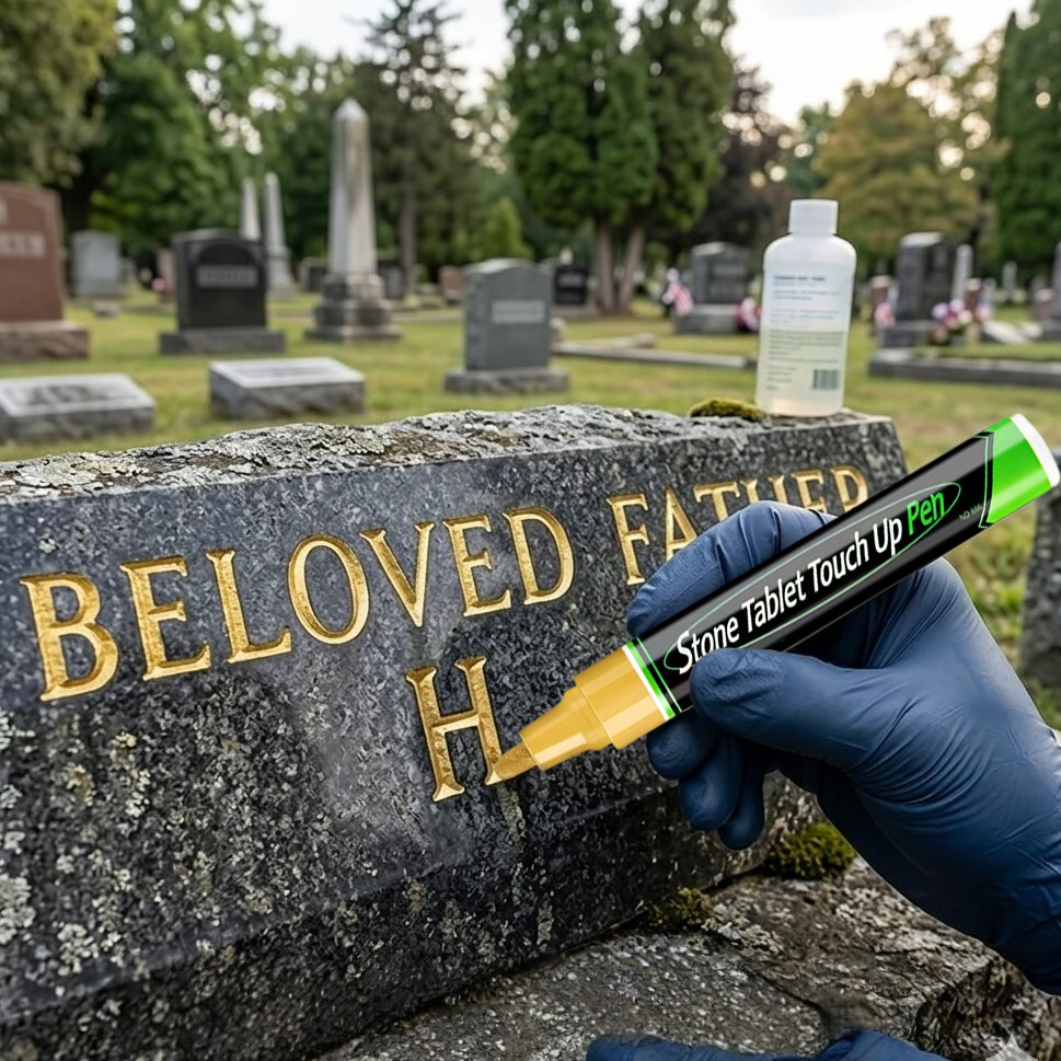 🐦Golden Tombstone Marker Pen for Restoring Faded Grave Inscriptions