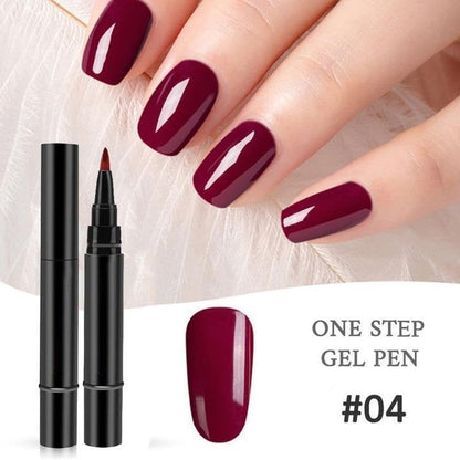 (💝HOT SALE - 49% OFF) One Step Nail Gel Pen✅Eco-friendly & Tasteless