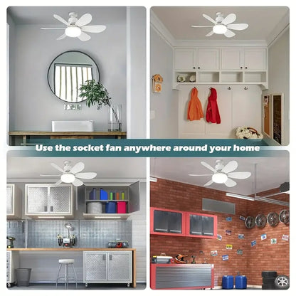 🏆LAST DAY SALE ONLY￡16.99 with Socket!!🎁🔥SmartBreez™ PRO 40W LED Ceiling Fan Light – 20.5” Ultra-Quiet with Remote 🎯 | E27 + FREE B22 Adapter 🔌 | For Bedroom 😴, Kitchen 👩‍🍳 & Garage 🛠️ – UK Ready! 🇬🇧