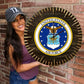 Rustic USA Simulated Military Clock Wall Art