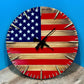 Rustic USA Simulated Military Clock Wall Art