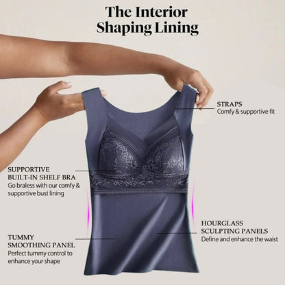 🎉Hot Sale 60%OFF⚡2-in-1 Built-in Bra Thermal Underwear