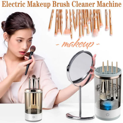 💖 60% OFF! ✨ AUTOMATIC MAKEUP BRUSH CLEANER - Deep Cleaning in 3 Minutes, Compact & Portable for Travel, USB Charging with Quiet Operation 🌸🚿