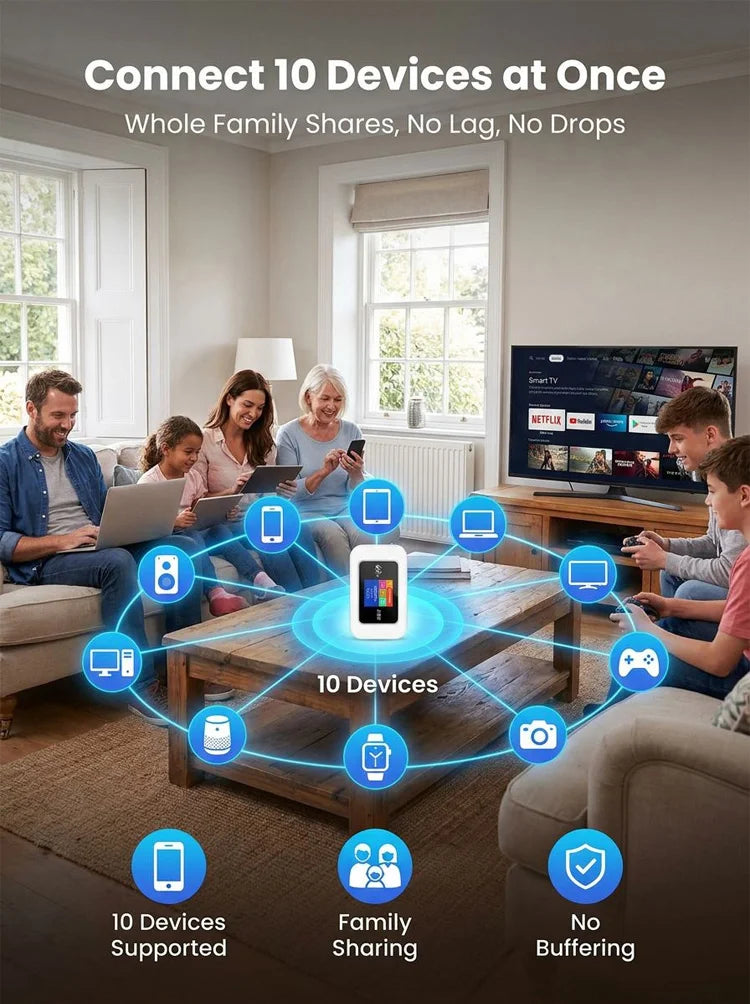 🥳2026 HOT SALE🥳📶 Mobile Hotspot – Portable WiFi, full coverage anywhere. No contract, no setup. Stay connected on the go! 📱✨