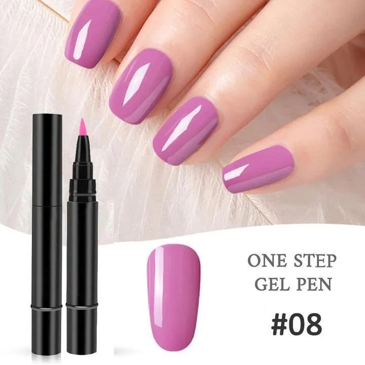 (💝HOT SALE - 49% OFF) One Step Nail Gel Pen✅Eco-friendly & Tasteless