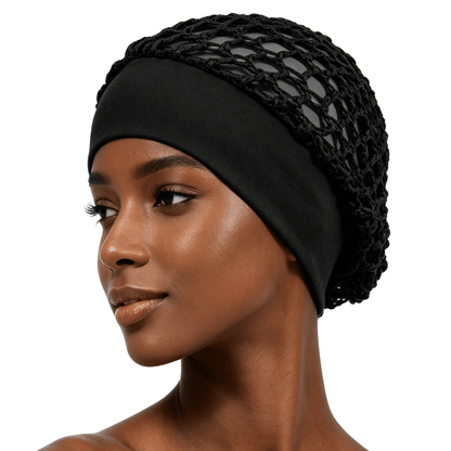😴 3-Piece Stretchy Sleep Cap Set – 💕 Wide-Edge Satin Bonnet for Comfortable Hair Protection