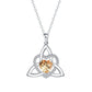 Birthstone Celtic Trinity Knot Heart Necklace✨ Heart Shape Celtic Trinity Knot Birthstone Pendant