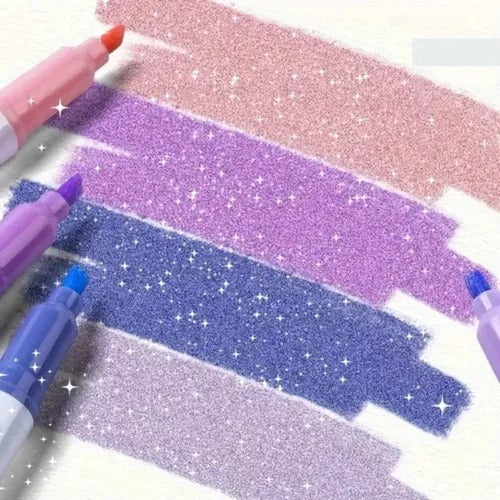 🎄Christmas Gifts 50% OFFF💝Special Price:£7.99!!✨🎁Dual-Tip Glitter Marker Pen