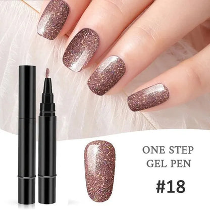 (💝HOT SALE - 49% OFF) One Step Nail Gel Pen✅Eco-friendly & Tasteless