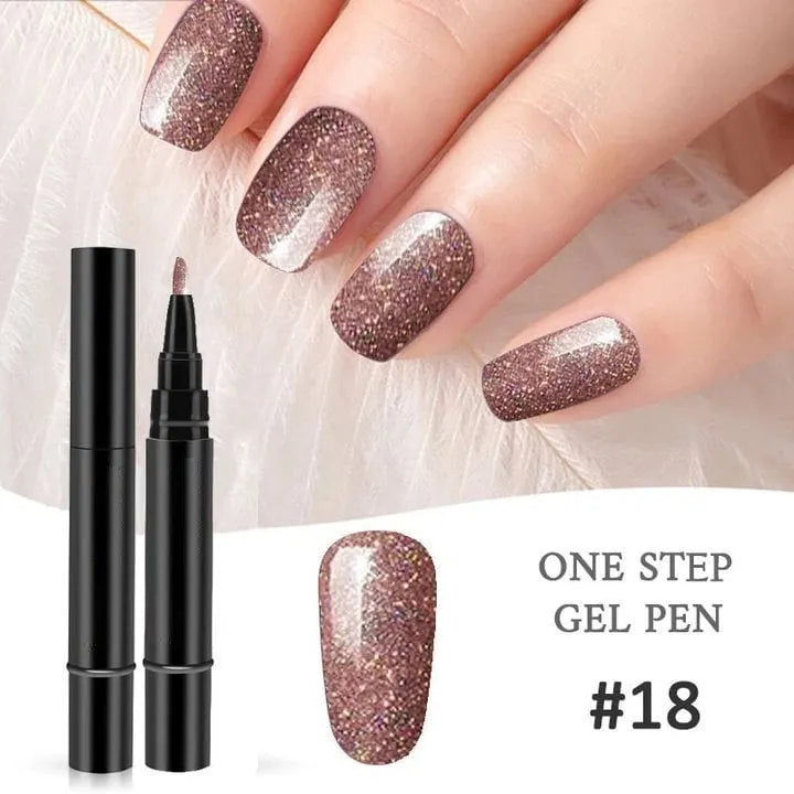 (💝HOT SALE - 49% OFF) One Step Nail Gel Pen✅Eco-friendly & Tasteless
