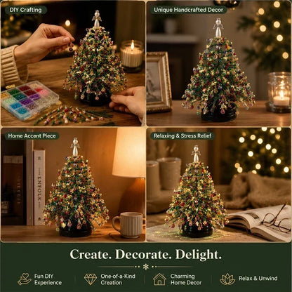 ⏳LAST DAY SALE ONLY ￡6.99!🎄✨ DIY Beaded Christmas Tree Kit – 🎅Create Your Own Sparkling Holiday Decoration