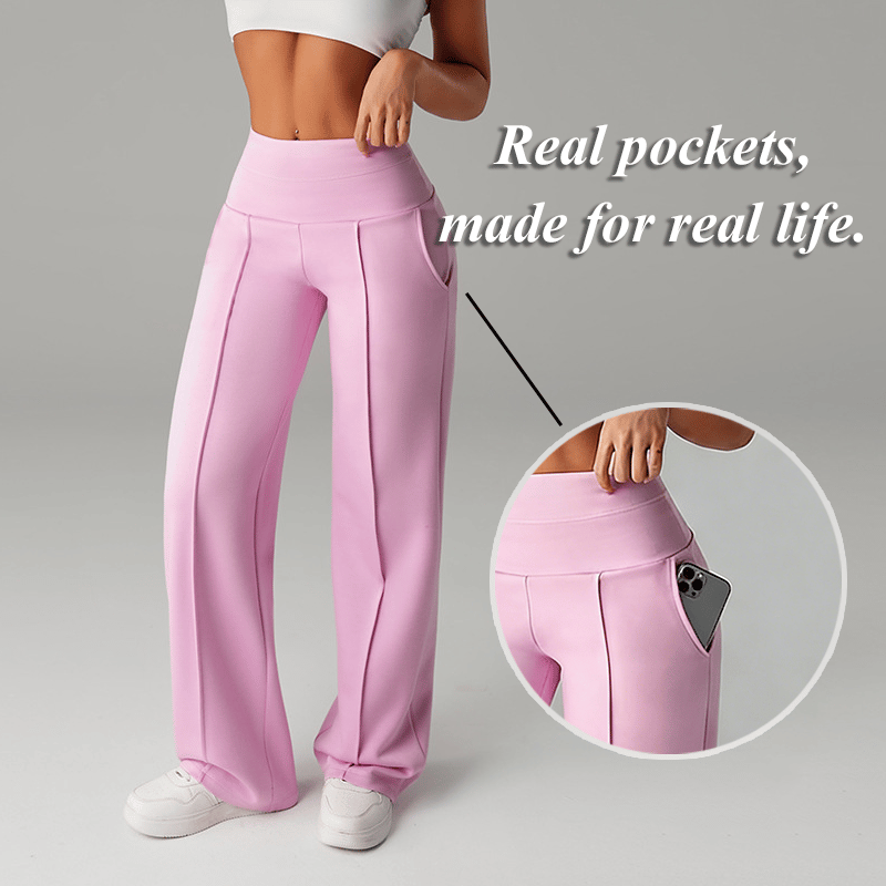 💗LAST DAY SALE 70% OFF⚡50K+ SOLD💕Women's Plain Loose Straight Leg Pants