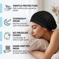 😴 3-Piece Stretchy Sleep Cap Set – 💕 Wide-Edge Satin Bonnet for Comfortable Hair Protection