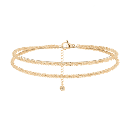 Buy 1 get 1 free🥰Dainty Layered Waterproof Anklet For your lover