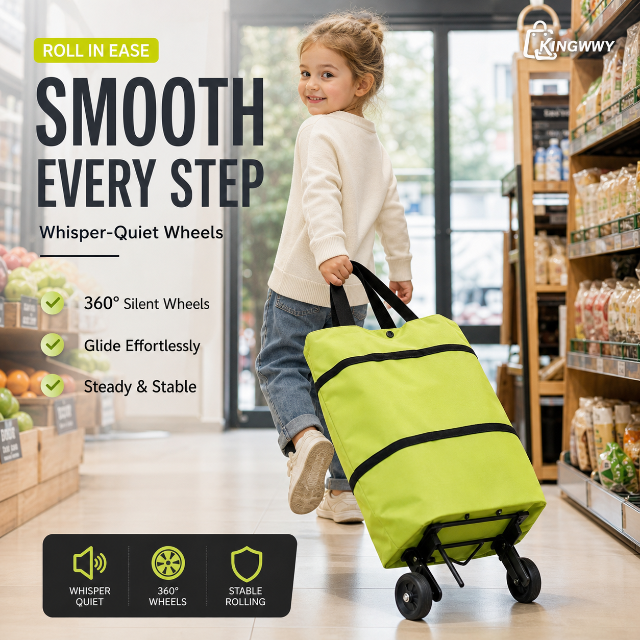 🔥LAST DAY SALE ONLY ￡7.99!!🔥2-in-1 Foldable Shopping Cart🛒