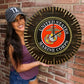 Rustic USA Simulated Military Clock Wall Art