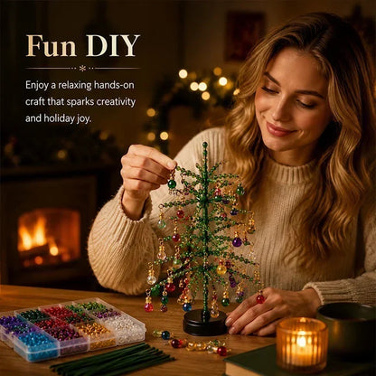 ⏳LAST DAY SALE ONLY ￡6.99!🎄✨ DIY Beaded Christmas Tree Kit – 🎅Create Your Own Sparkling Holiday Decoration