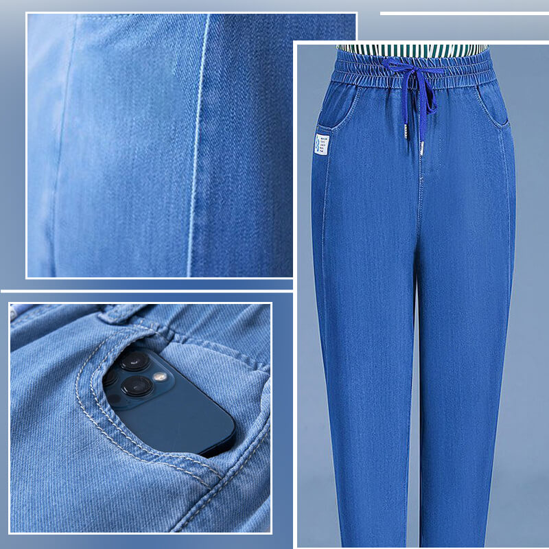🔥2025 Hot Sale🔥Slim casual straight ice silk jeans👖