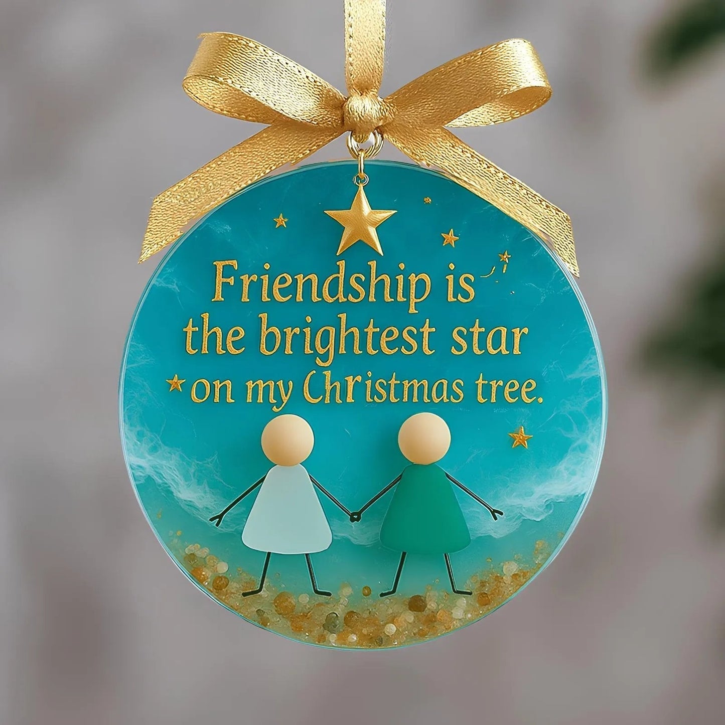 ⏳LAST DAY SALE 70% OFF!⏰Friendship Sea Glass Christmas Ornament🌊✨Shaped by Nature & Crafted by Hand💝