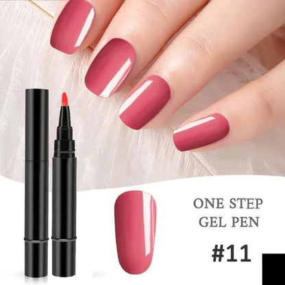 (💝HOT SALE - 49% OFF) One Step Nail Gel Pen✅Eco-friendly & Tasteless