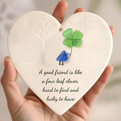 🔥Christmas Sale 70% OFF!⏰Heart-Shaped Sea Glass Friendship Decor🌊✨ Shaped by Nature & Crafted by Hand💝