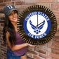 Rustic USA Simulated Military Clock Wall Art