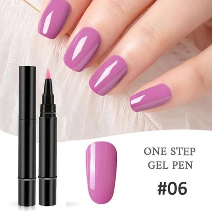 (💝HOT SALE - 49% OFF) One Step Nail Gel Pen✅Eco-friendly & Tasteless