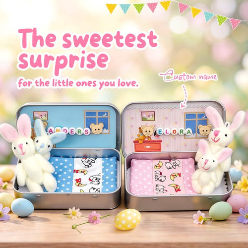 🎉Easter Best Gift 50% OFF🎁🐇Bunny Mummy Tiny Plush Pocket Tin