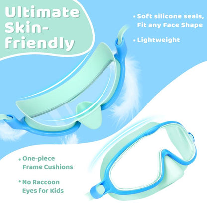 🔥LIMITED SALE 50% OFF!!🏆#1 Bestselling🏊‍♀️HD children's large frame waterproof and anti-fog swimming goggles